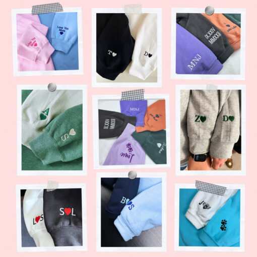 Custom Embroidered Frog and Duck Drinking Matching Hoodies for Couples, Personalized Couple Sweatshirt, Couple Embroidered Sweatshirt, Valentine's Day Gifts Idea For Him Her - Image 8